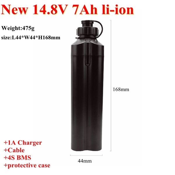 Batterie Lithium-ion 14.8V 12V 7Ah 7000mAh li-ion 3.7v batterie avec bms pour treuil électrique moulinet de pêche + chargeur 1A