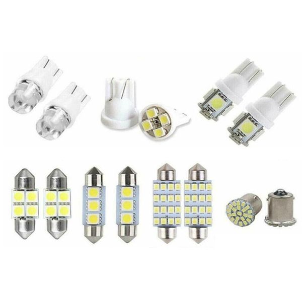 14 assortiments de lampes LED pour intérieur de voiture, éclairage intérieur de voiture, lampe de plaque d'immatriculation de carte de coffre, ampoule 3357521