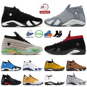 14 chaussures de basket-ball nouveau jumpman 14s noir blanc designer hommes jump14s Flint Grey gingembre gym rouge bleu désert sable tonnerre bonbons homme baskets de qualité supérieure formateurs 7-13