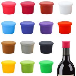 Bouchons de vin en silicone réutilisables de 14 couleurs, bouchons en verre hermétiques, boissons, bière, bouteilles de champagne, bouchons de bouchon, économiseur de vin pour les bouchons pour garder le vin frais