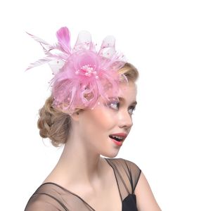 14 Farben Brauthüte Feder-Fascinator-Haar-Brautvogelkäfig-Schleier-Hut-Hochzeitshüte-Fascinator-preiswerte weibliche Haar-Blumen für Weddi198L