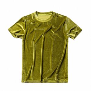 14 kleuren mannen vintage veet korte mouw t-shirt hiphop casual tees tops man zomer harajuku velours streetwear y85t #