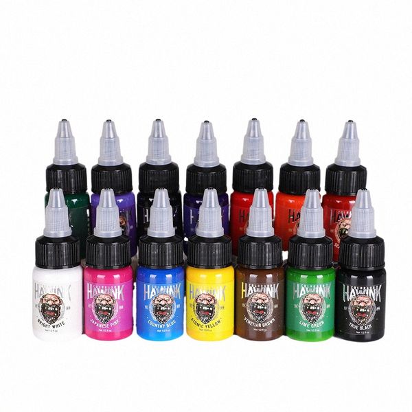 14 couleurs végétales naturelles Hanna tatouage encre pigment sourcil eye-liner lèvres corps arts peinture maquillage fournitures de tatouage n-toxiques w3Mf #