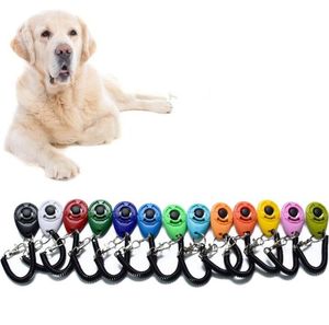 14 Couleurs Pet Bark Clicker Dissuasion Formation Pet Dog Puppy Trainer Réglable Son Poignet Porte-clés Universal Dog Training Clicker SN693