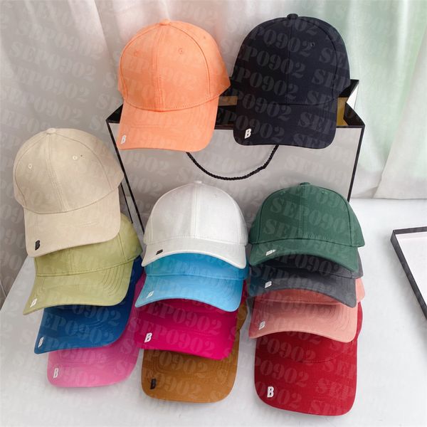 14 colores Snapbacks Sombrero Hombres Mujeres Diseñador Carta Cap Four Seasons Estilo casual Sombreros Deportes al aire libre Gorras de béisbol