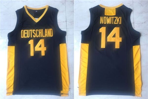 Camisa de basquete 14 Dirk Nowitzki Movie Deutschland branco tamanho S-XXL