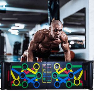 14 en 1 Multi Function Push Up Rack Training Board Push Up Stand pour Gym Fitness Home ABS Exercice de renforcement musculaire abdominal X0524