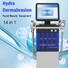 14 en 1 équipement de beauté multifonctionnel Hydra Water Dermabrasion Microdermabrasion Machine de soins du visage Lifting du visage Traitement de l'acné Dispositif de rajeunissement de la peau