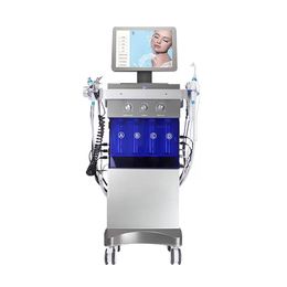 Instrument multifonctionnel 14 en 1 pour le nettoyage et le rajeunissement de la peau du visage à jet d'oxygène à haute pression, instrument hydratant et dermisant pour le visage