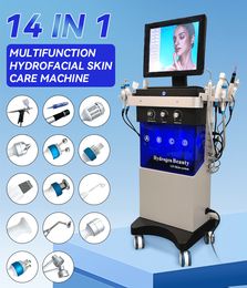 Machine multifonctionnelle Hydrafacial 14 en 1, Peeling au diamant, Microdermabrasion, Jet d'eau, Aqua Facial, Hydra Dermabrasion