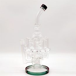 14 inch 8 armen grote octopus multi -kleuren groenblauw champagne fab ei waterpoel glazen bong dabber rig recycler pijpen water bongs rookpijp 14 mm vrouwelijk gewricht us magazijn