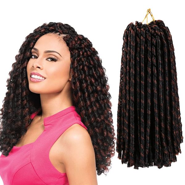 Trenzas de ganchillo suaves de 14 pulgadas Extensiones de trenzas sintéticas Diosa 30 hilos / paquete Rastas de imitación rectas Rastas de cabello suave Rastas LS07