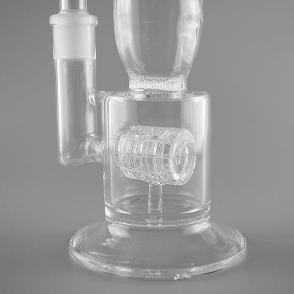Tuyau d'eau en verre pour narguilé, 14 pouces, avec diffuseur de pneu, percolateur, matrice en nid d'abeille, joint femelle de 18mm
