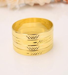 14 k or massif GF bijoux 1 pièces ou 4 pièces bracelets éthiopiens bracelets bijoux chinois mariage bracelets de mariée cadeau Dubai7865498