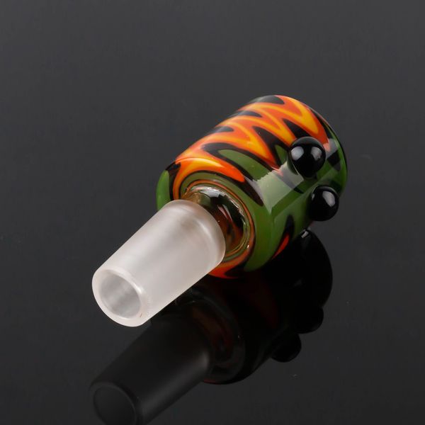 EE. UU. Colorido bong tazones pieza 14 mm 18 mm Junta masculina Grueso Pyrex Fumar hierba dabber para tubería de agua de vidrio