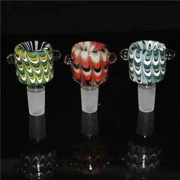 14 mm Cocodrilo macho Glass Bong Bowl Hookahs Diapositiva de vidrio para Bongs Accesorios para fumar