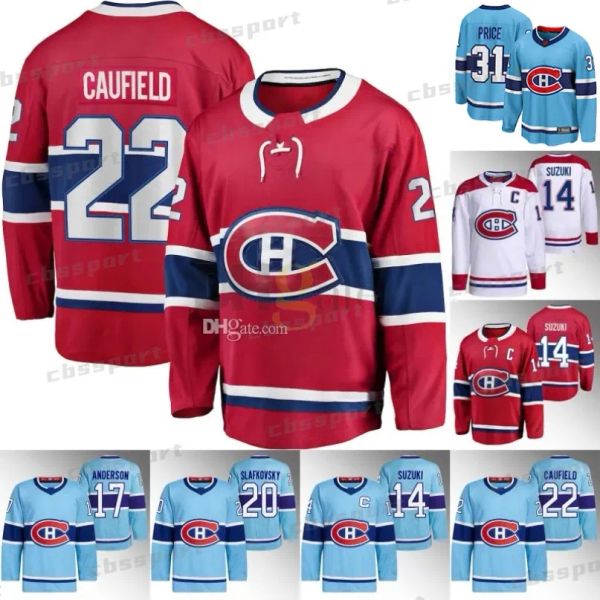 14 Nick Suzuki Custom Hombres Mujeres Jóvenes Montreal''Canadien''Jersey 22 Cole Caufield Juraj Slafkovsky Josh Anderson Brendan Gallagher Jake Allen Carey Price Kirby Dach