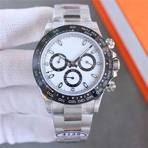 14% OFF montre Montre de luxe pour hommes 40mm 4130 Mouvement mécanique supérieur Lunette en céramique Bracelet en acier inoxydable 904L Fabrication en usine de nettoyage