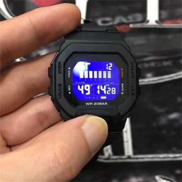 14% OFF reloj Reloj Shock Small Square relojes GBD200 deporte de mano Impermeable a prueba de golpes y magnético Student Boys para hombre movimiento Océano