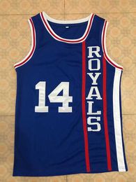 # 14 Oscar ROBERTSON Cincinatti Royals Maillots de basket-ball vintage, broderie personnalisée et maillot cousu pour hommes rétro