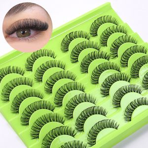 14 Pairs DD Curl Faux Mink Wimpers Russische Valse Wimpers Gewichtloze Piekerige Kriskras Wimpers Extensions Zachte Herbruikbare Wreedheid Gratis Make-up