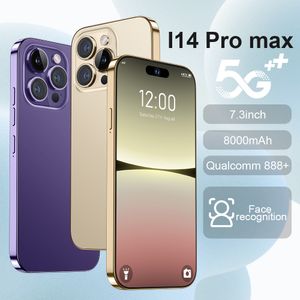 14 Pro Max True 4G Todo en una máquina 6.65 Pantalla grande 13 millones de píxeles 2GB+16 GB de teléfono inteligente inteligente