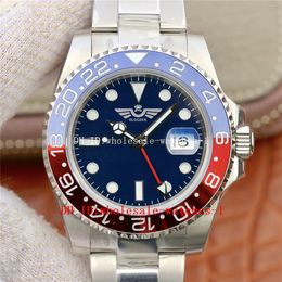 14 stijl EW EWF Maker herenhorloge 40 mm GMT 116719 horloges met blauwe wijzerplaat keramiek blauwe lichtgevende jubileumarmband CAL.3186 3285 uurwerk automatische herenhorloges