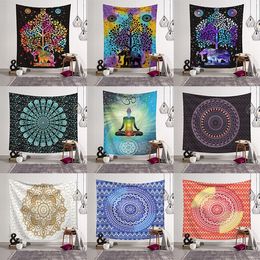 14 Styles Bohemian Mandala Tapestry Tapis de plage Chapitre Tapis de Yoga Tapis de Yoga Tapis de bain en polyester Tapis de bain à la maison Décoration Pads de plein air