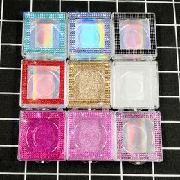 14 styles Glitter Diamond 3D Faux Cils Cas Vison Cils Boîtes Emballage Vide Lash Case Bling Glitter Cils Boîte sans Cils