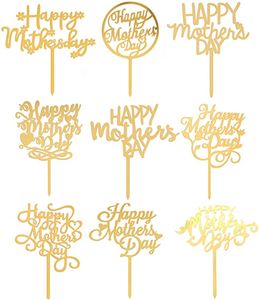 14 styles personnalisé gâteau d'anniversaire insérer carte faveur or acrylique gâteaux toppers fête des mères cadeau décor de mariage boutique ornement