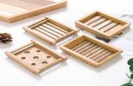 14 estilos Jabonera de madera Soporte para bandeja Almacenamiento de bambú natural Rejilla para jabón Caja de plato Contenedor Caja de almacenamiento para jabonera de baño de madera 6690854