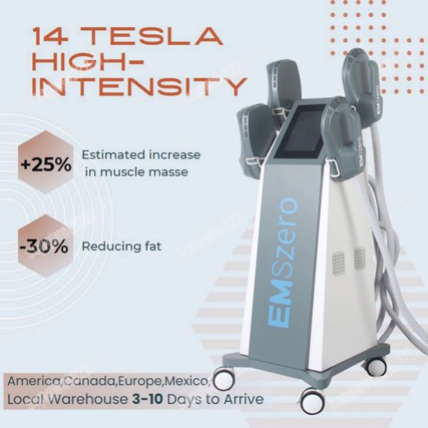 14 Tesla Emszero Muscle minceur du corps à haute intensité dans la forme du bâtiment sculpteur Hi-EMT Corps Sculpting Réduire la machine graisseuse Nouveau