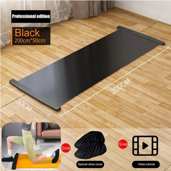 140/180 / 200 cm Traine de patinage Glide Mat Professional Ligne Core Training Workout Board For Ice Hockey Roller Skating Jame Exercice 240325
