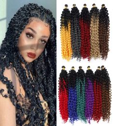 14039039 35 cm, vague d'eau Cheveux en vrac Afro Crochet bouclé coquette Extensions de cheveux Braid à la main 24 Rootspack Hair7495099