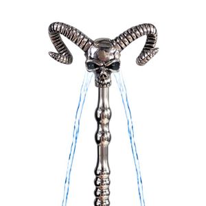 140mm Nouvelle conception spéciale tête de crâne creuse eau qui coule en métal pénis plug bâton cathéter urétral dilatateurs sonores jouets sexuels masculins Y1892003