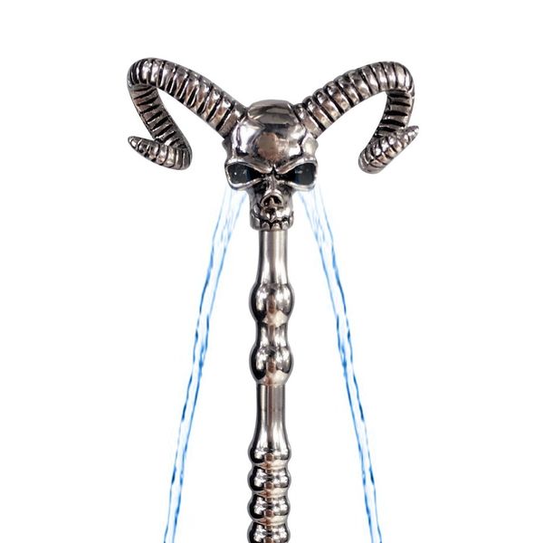 140mm nouvelle conception spéciale tête de crâne creuse eau coulant métal pénis plug bâton cathéter urétral dilatateurs sonores mâle sexy jouets