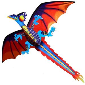 Cerf-volant Dragon 3D 140x120cm, cerf-volant animal de grande taille, jouet amusant d'extérieur pour adultes et enfants avec planche de ligne de 100M, 240127