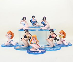 1415 cm Anime One Piece Nami Robin Nico Boa Boa Hancock Swimsuit Swimwear PVC Figuras de acción T2001176073491