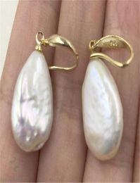 1418 mm enorme witte barokke pareloorbellen 18K Goldplated Hook Natural AAA Aurora enorm 2110138424994