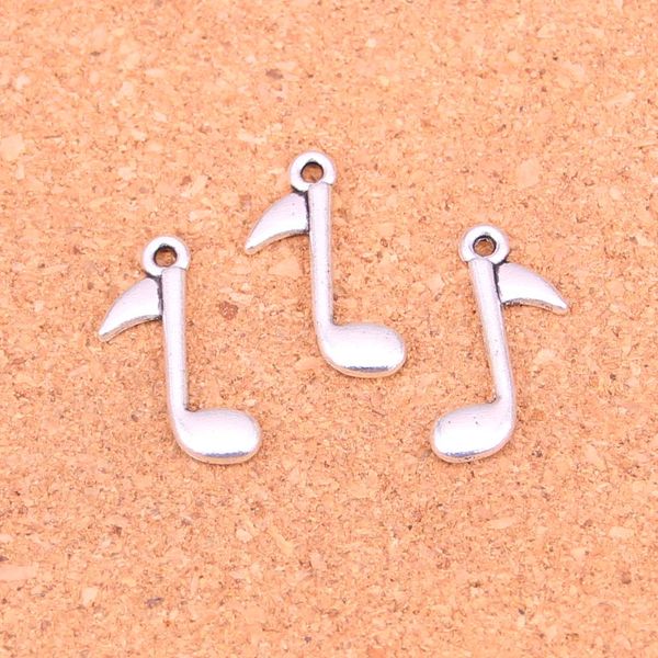 141pcs Charms nota musicale pendenti placcati argento antico che fanno gioielli in argento tibetano fatti a mano fai da te 23 * 13mm