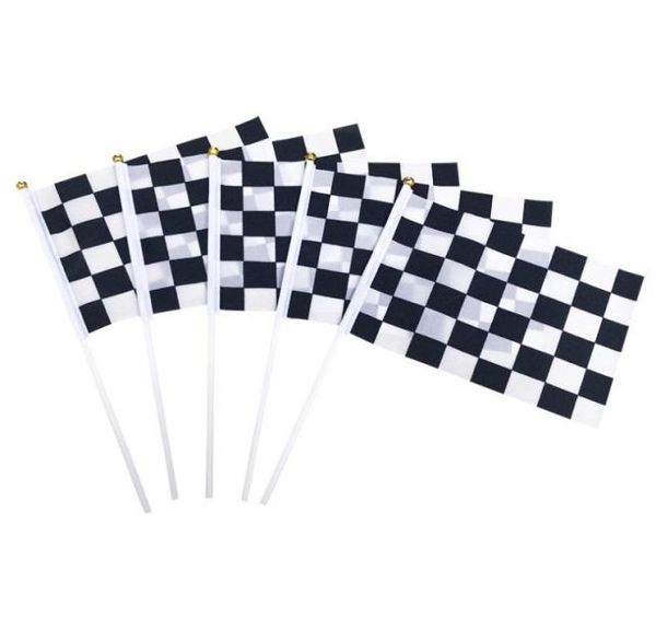 Drapeau à damier pour moto, 1421cm, drapeaux de signalisation de course, bannières en Polyester, fanions et bannières de course, 7101184