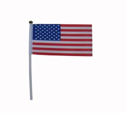 1421cm USA Flagsmall Taille drapeau country drapeau world dalle drapeau à main 75d Polyster mini drapeau 100pcslot1952419