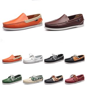 144 heren casual schoenen lederen brits stijl zwart wit bruin groen geel rood mode buiten comfortabel ademend