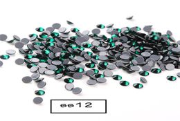 1440 Stuks Emerald fix Steentjes SS12 Fix Platte Achterkant Strass Naaien Stof Kledingstuk Strass Nail Art Steen6982916