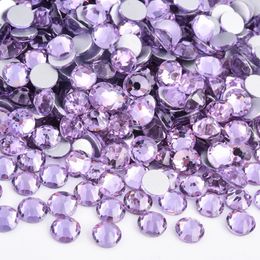 14400 pcs Bulk Wholesale lt Violet Non Fix Rhinestones Glitter Nail Art Diamond Crystals for Nails Accesore Charms 240509