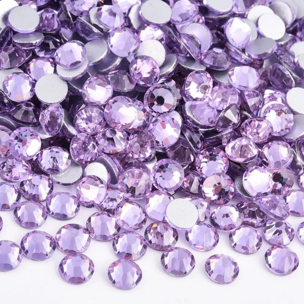 14400pcs a granel al por mayor Lt Violet no fijo Rhinestones Glitter Art Crystals de diamantes para uñas Accesorios Carmos 240509