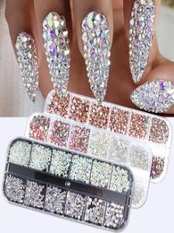 1440pcs Crimulful Crystal Stones Nail Rignestone Diamond 3D Flatback Glitter Strass Gems Nail Art Decorations Accessoires Tr18314310556