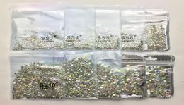 1440PCS SS3SS30 Kristal Strass Nagels Decoratie Kralen Transparant AB Plaksteen Glas 3D Edelstenen Sieraden Manicure Gereedschap DIY Toegang5327956