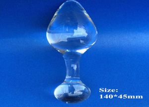 1445cm Nouveau style Crystal Glass Dildo Pinis Plug Plug Plux Anal Dildo Anal Sex Toys for Men Vaginal Balls Gay Beads Adult Y17335434