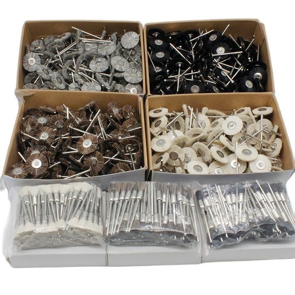 144pcs 100pcs Broussures abrasives Roue 19 mm 22 mm 25 mm Bijoux Mop pour la broyage de forage Dremel 2,35 mm